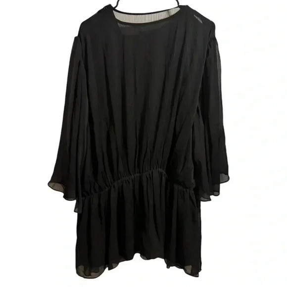 American Glamour by Badgley Mischka Black Embellished Blouse Size 2X - Picture 2 of 5
